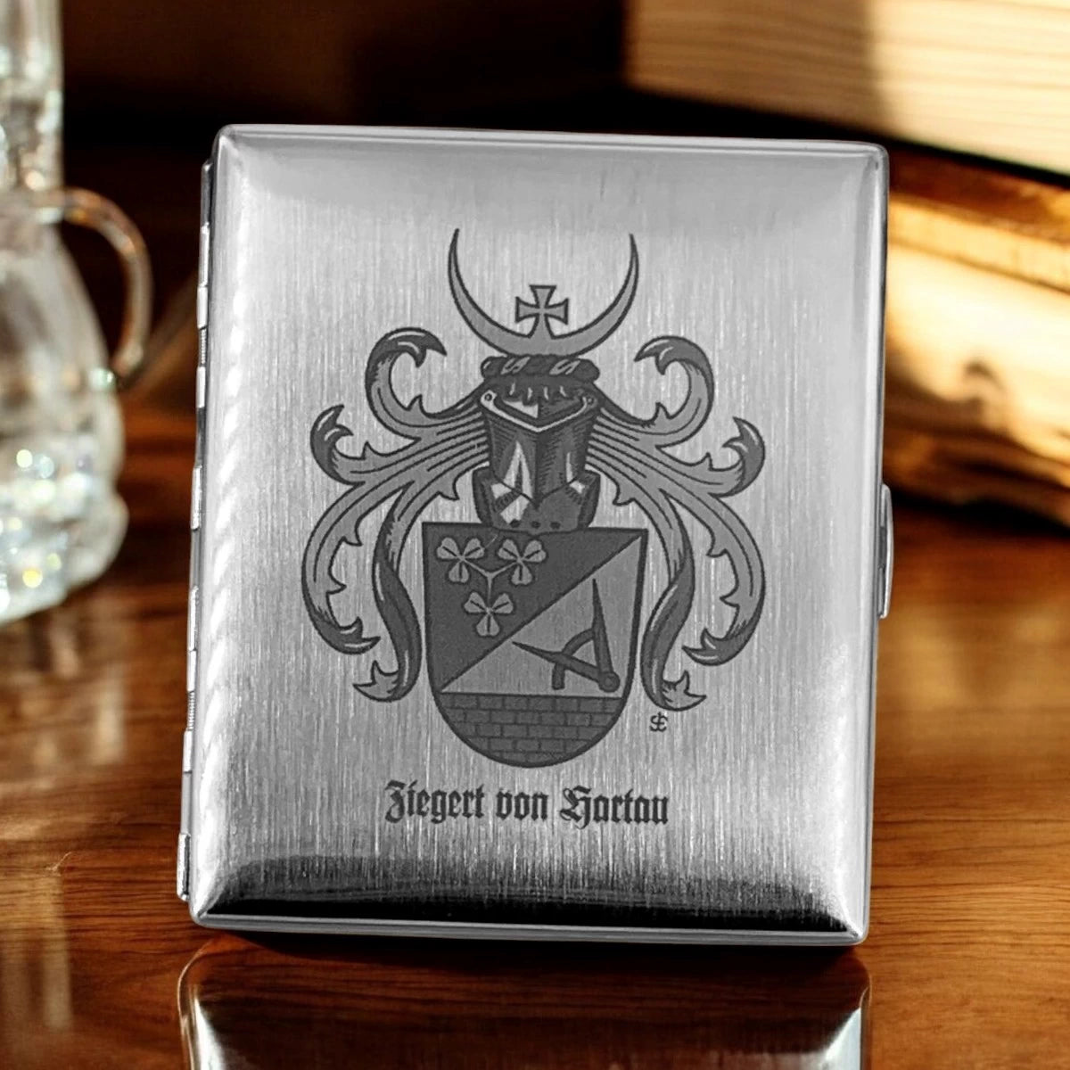 Zigarettenetui personalisiert mit Foto - silber