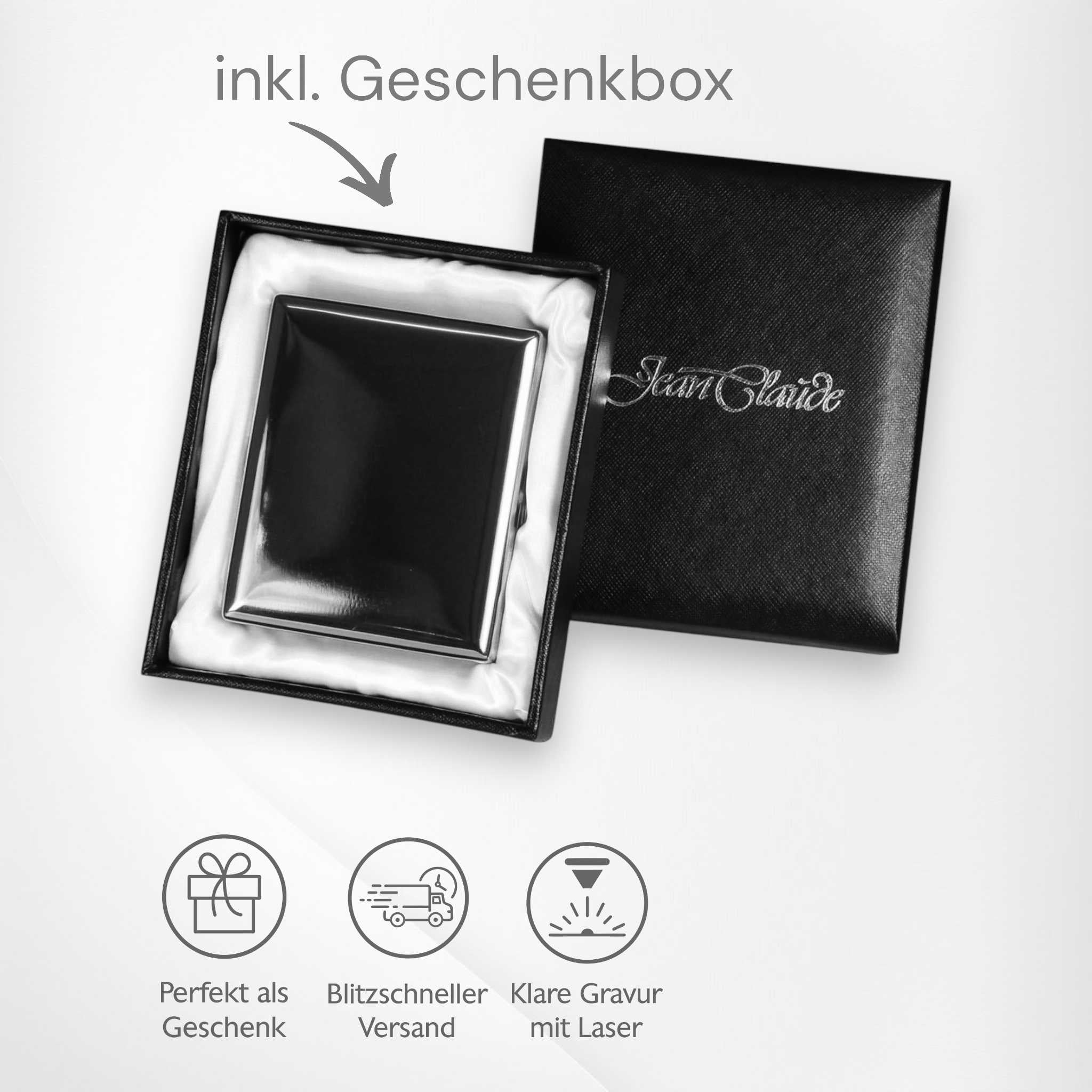 Zigarettenetui personalisiert mit Foto - schwarz