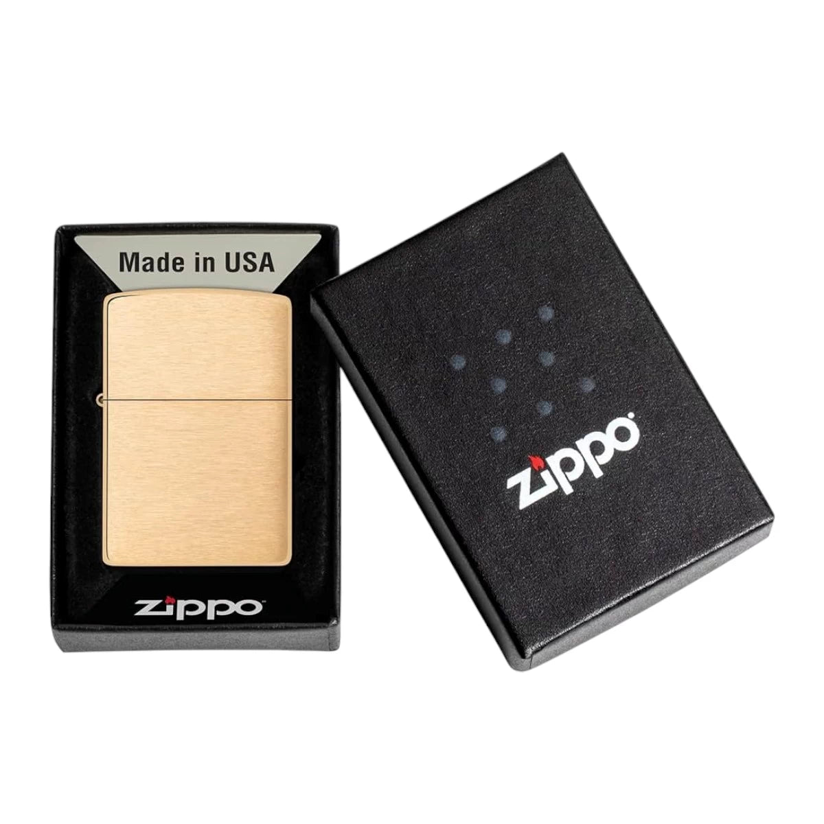 Zippo brass brushed mit Gravur