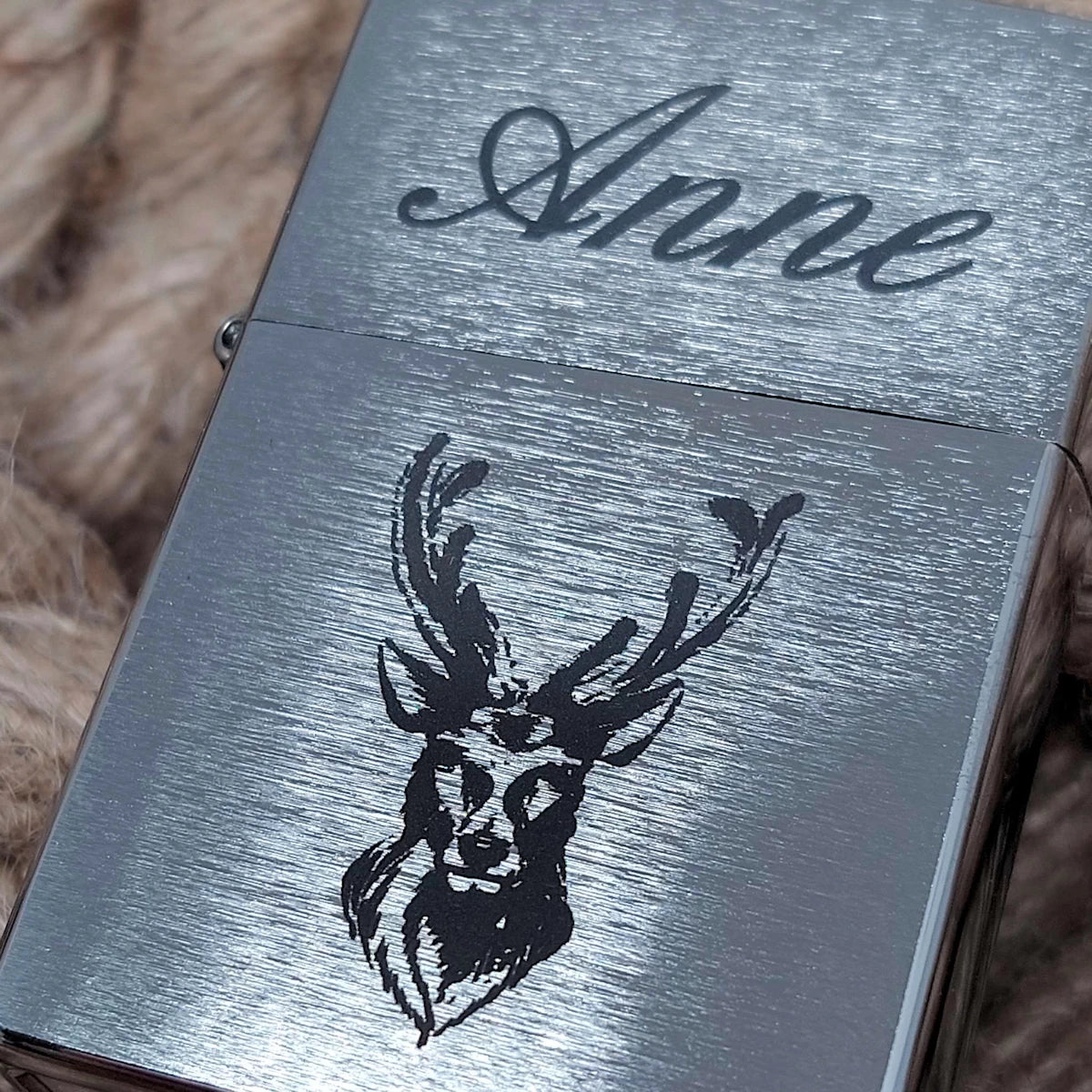 Personalisiertes Zippo | Chrome Brushed | mit Gravur
