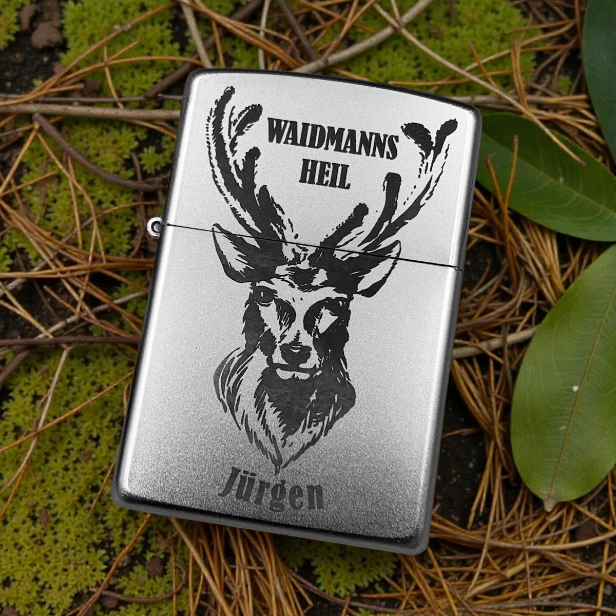 Zippo Jagen Hirsch & Waidmannsheil | personalisiert Gravur
