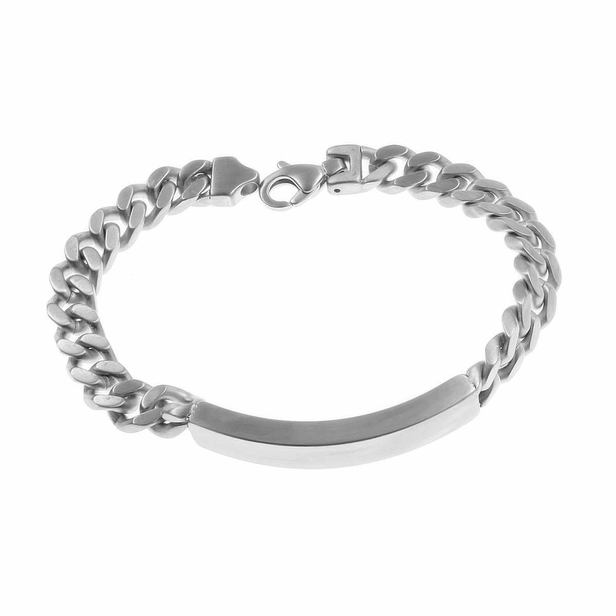 Edelstahlarmband Herren Panzerarmband mit Gravur 8 mm