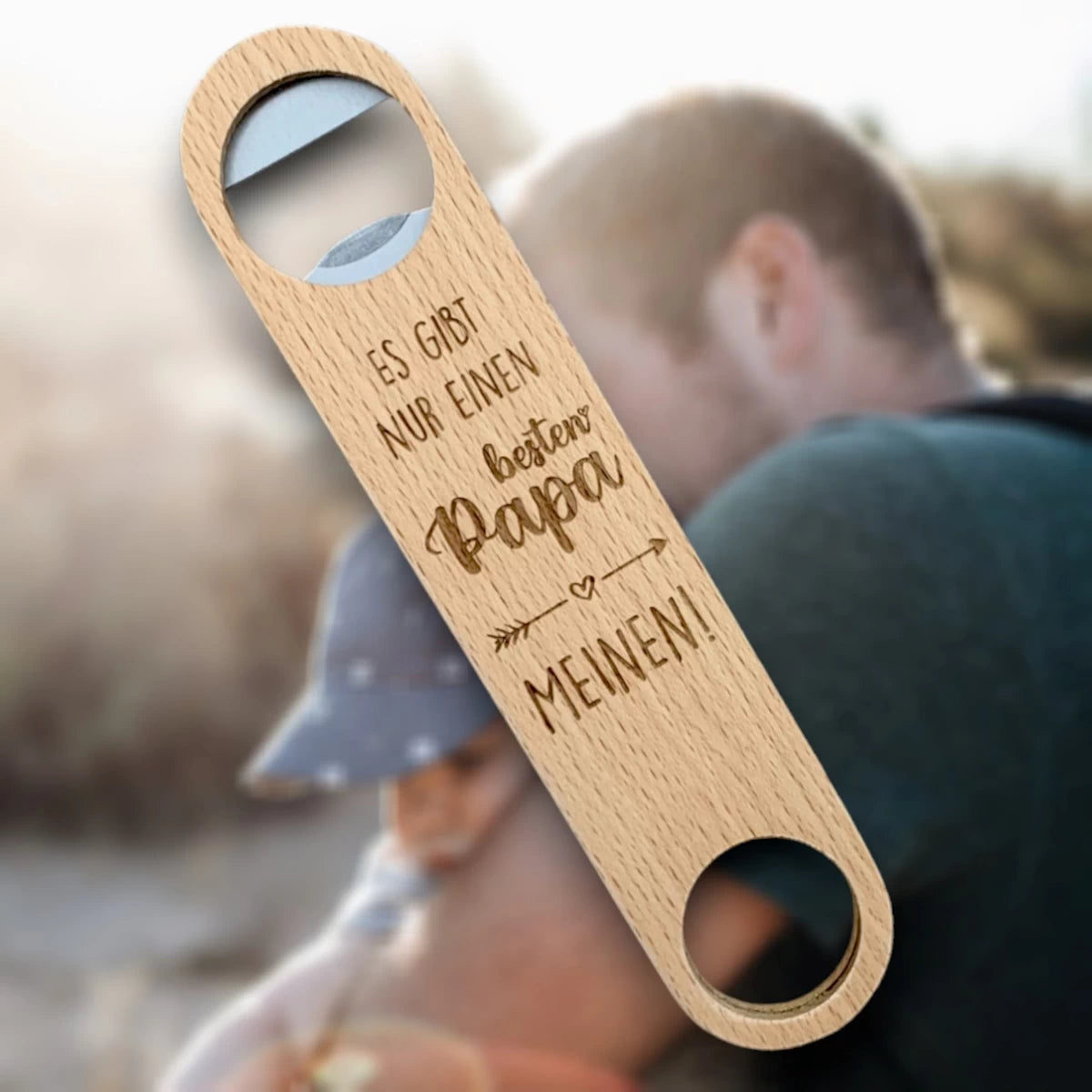 Flaschenöffner VATERTAG personalisiert - Es gibt nur einen besten Papa -> MEINEN