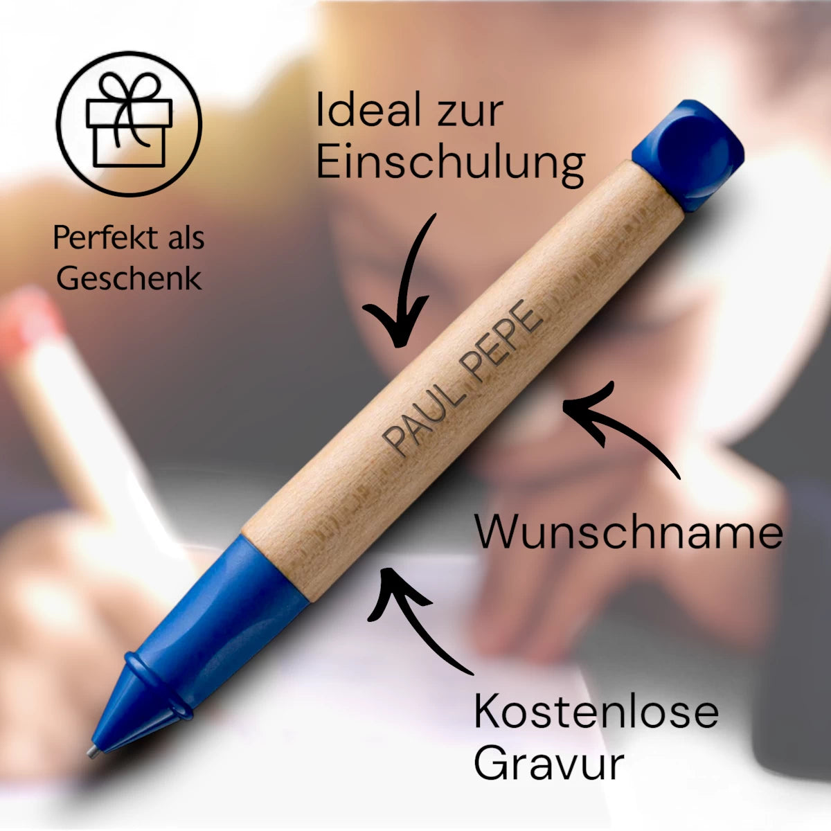 ✏️ Lamy ABC Bleistift Blau – Mit Gravur für kleine Schulhelden 🎒
