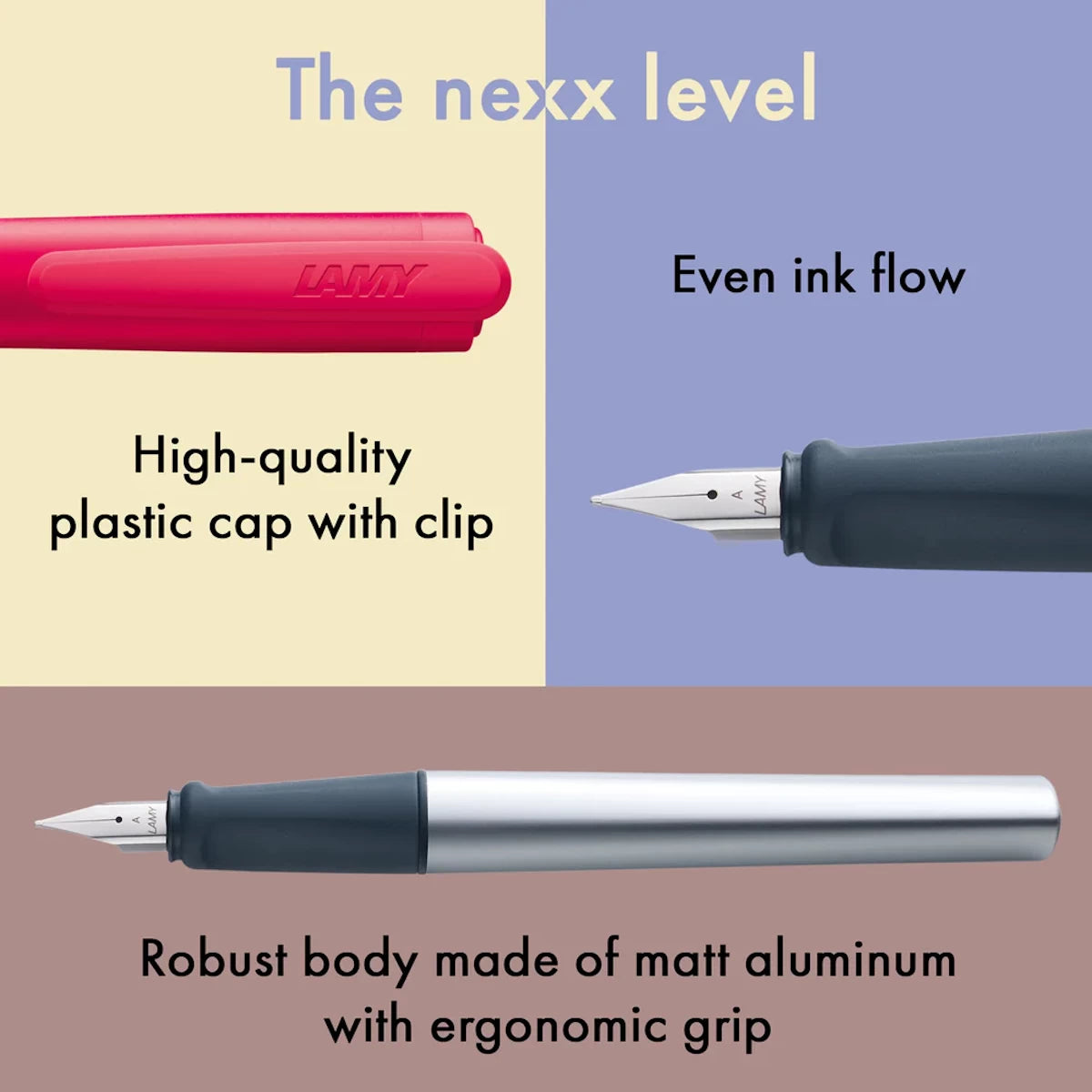 LAMY nexx Füllhalter crimson –  Roter Turbo-Füller für Kids, personalisiert