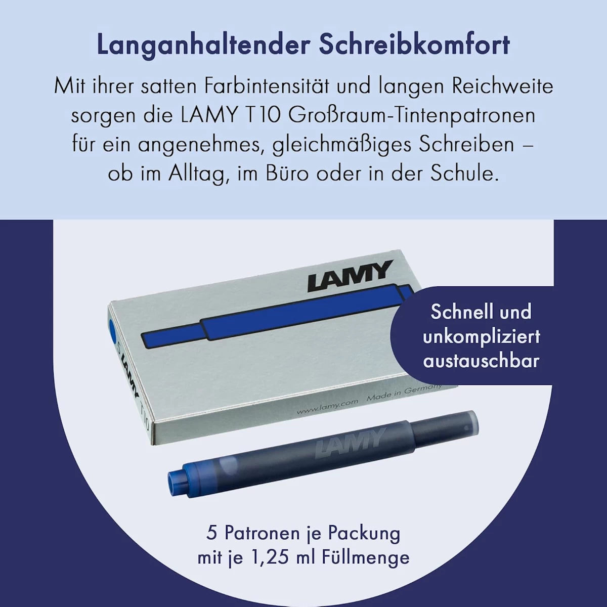 LAMY T10 Tintenpatrone | blau-schwarz