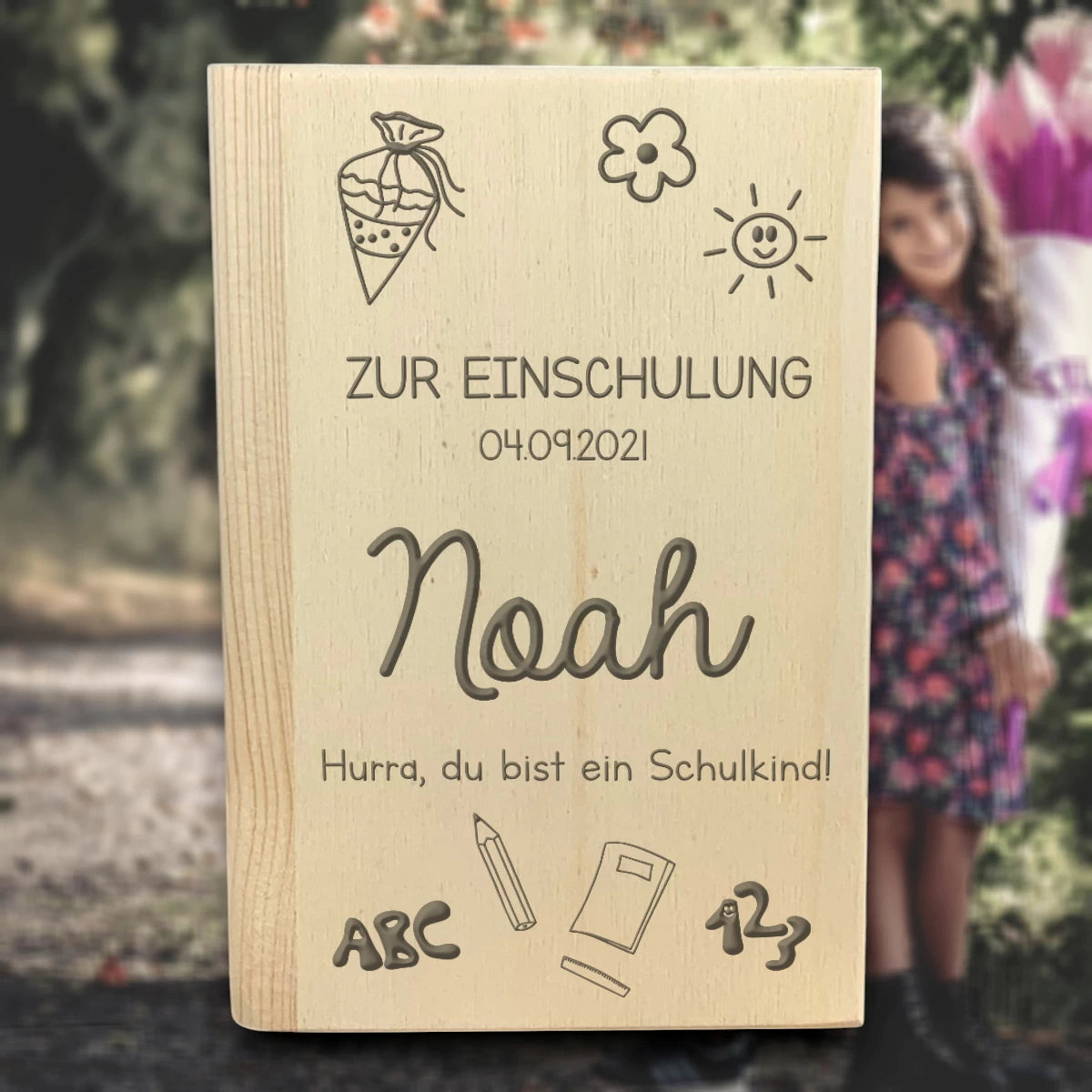🎒 Personalisierte Spardose Einschulung – mit Name, Datum & Motiven