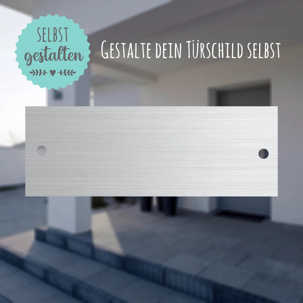 Türschild aus Edelstahl | 7x2,5 cm | mit Gravur