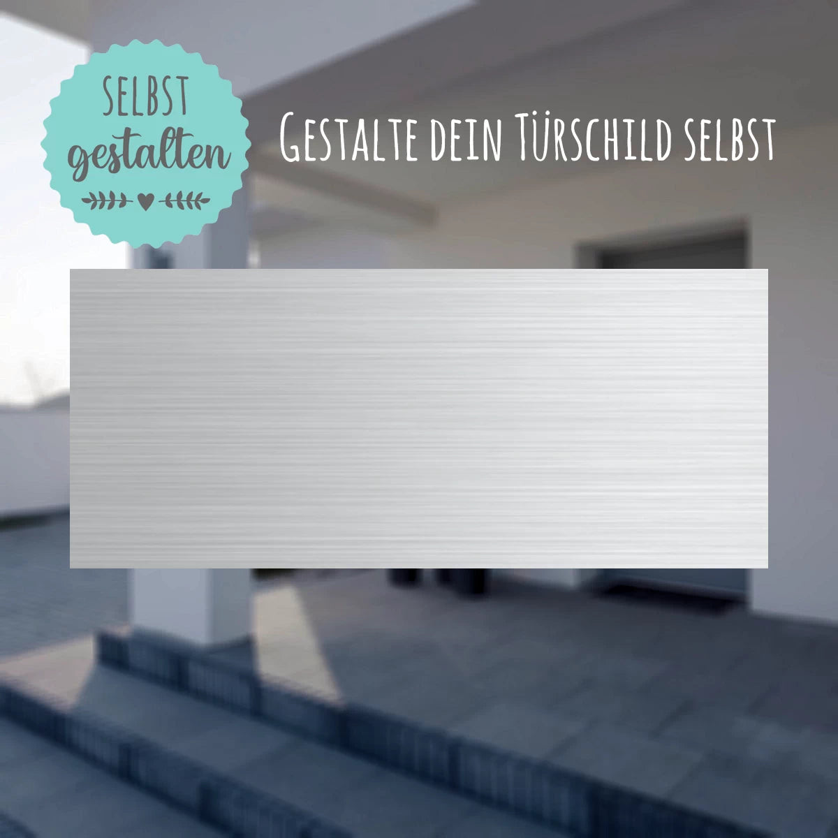 Türschild aus Edelstahl | 7x3 cm | mit Gravur