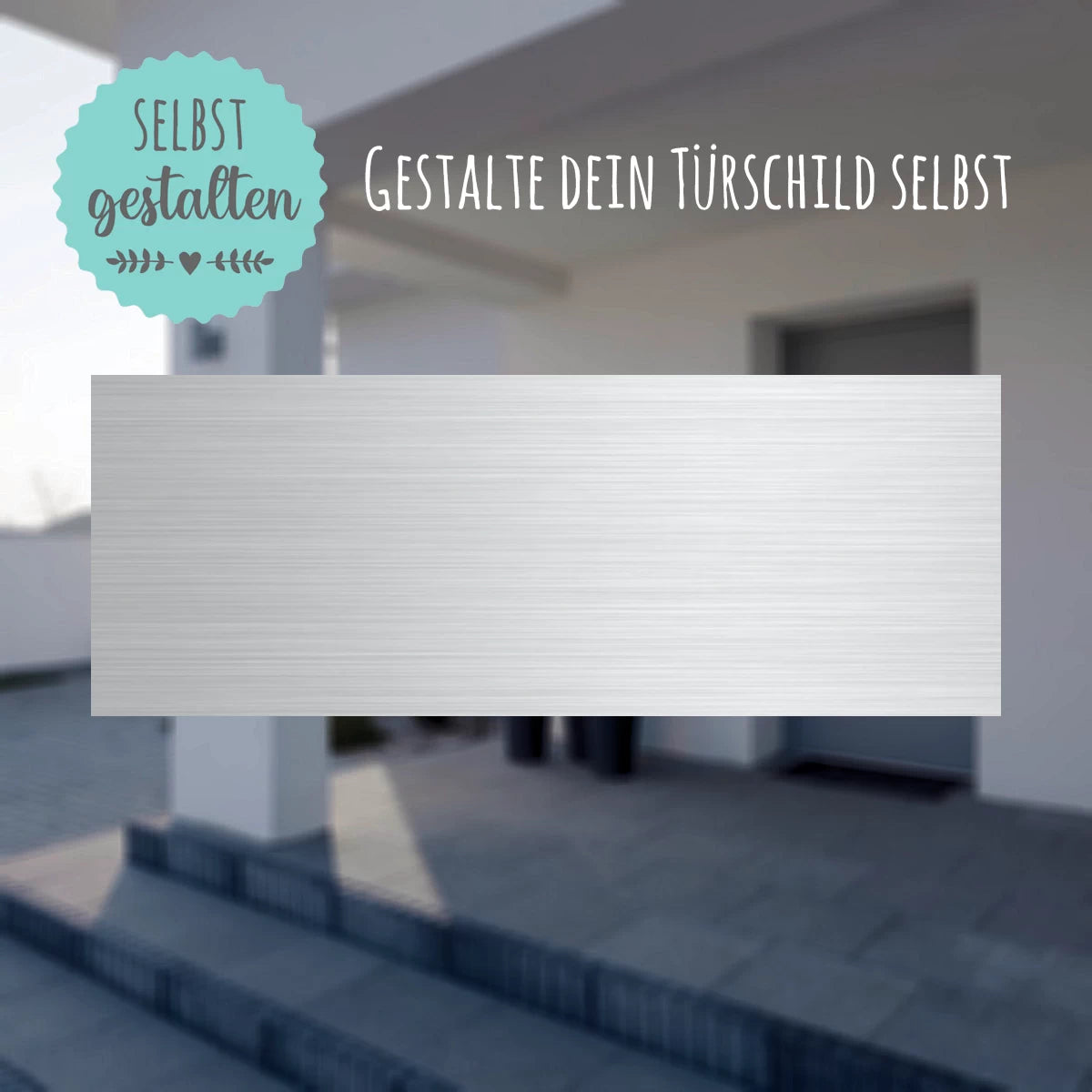 Türschild aus Edelstahl | 8x3 cm | mit Gravur