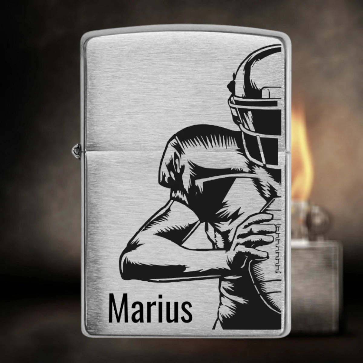 Zippo - American Football - Spieler | personalisierte Gravur