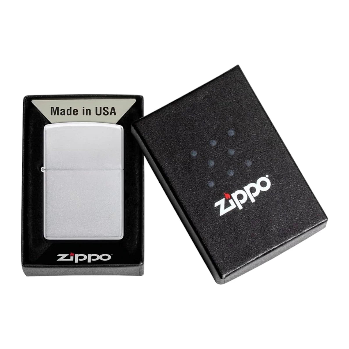 Zippo chrome satin mit Gravur